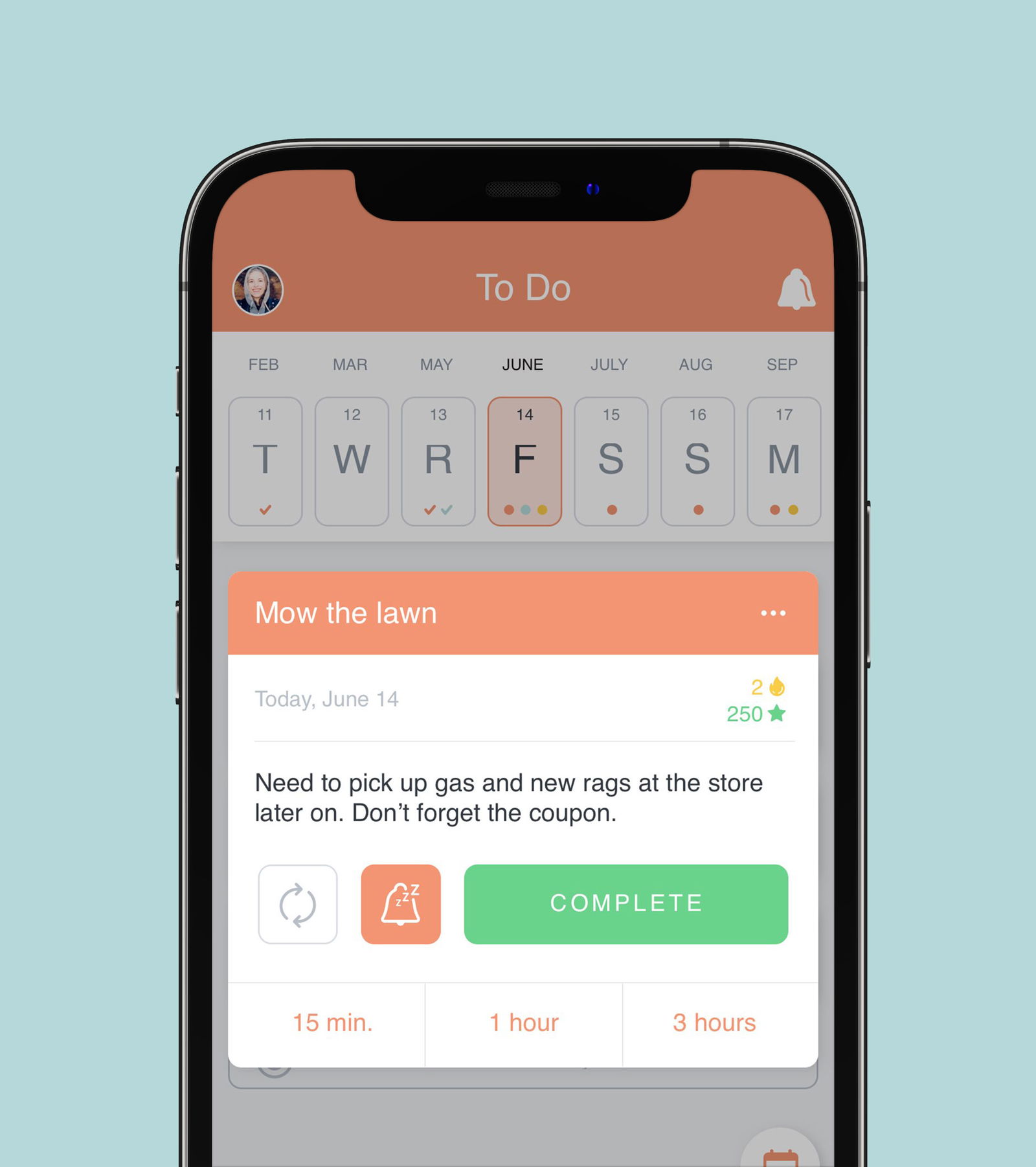 Strongwell App mockup on an iPhone